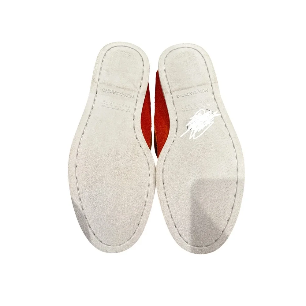 Sperry Top Sider Men's Orange Suede Leather Boat Shoes STS23938 Size‎ 7.5
